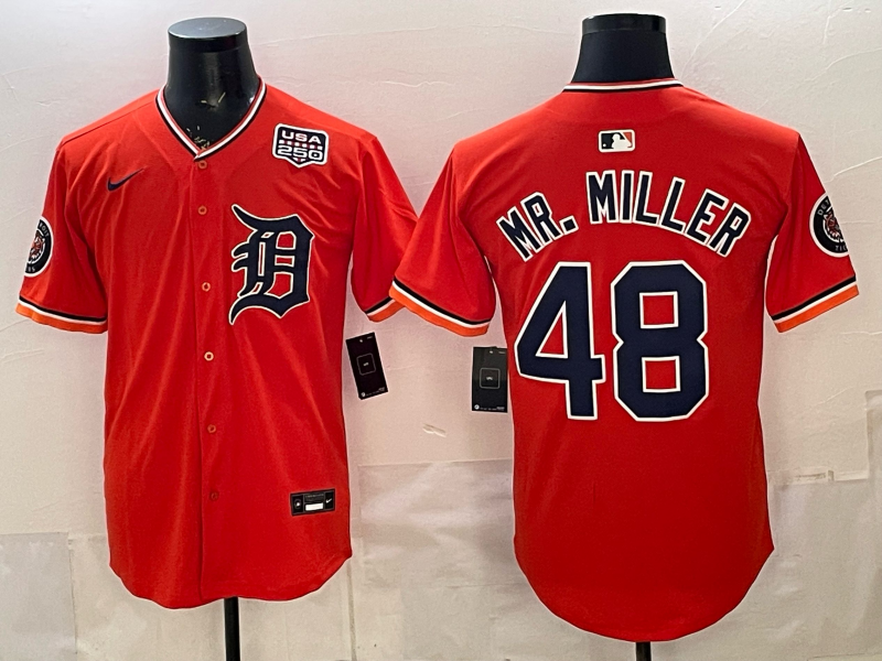 Men Detroit Tigers #48 Mr.Miller red Nike 2026 MLB Jersey 0419001->detroit tigers->MLB Jersey